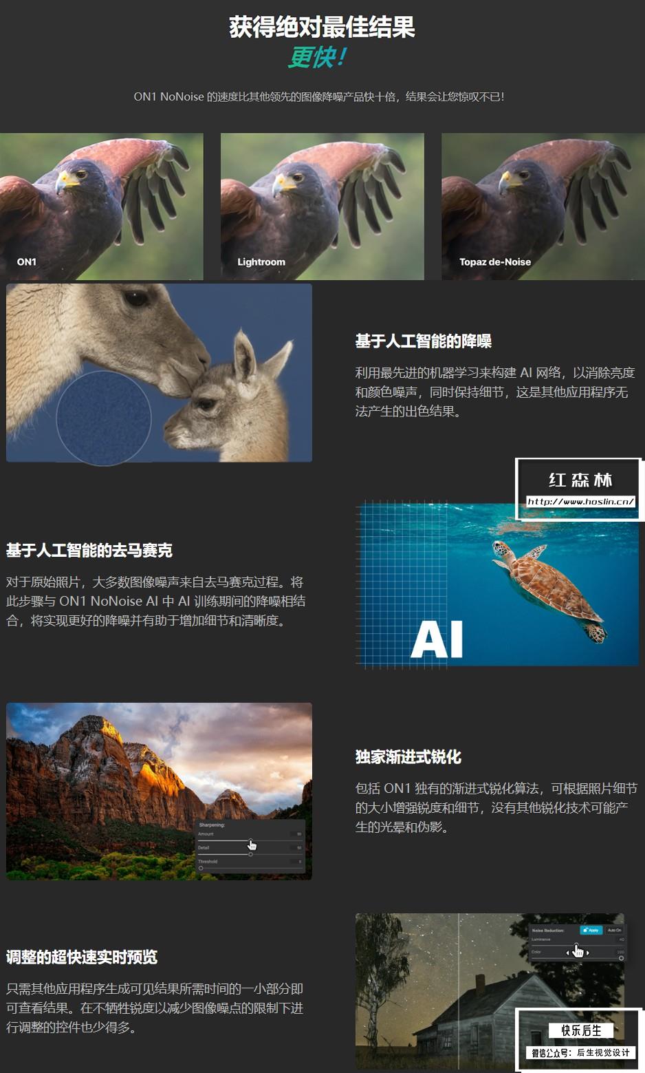 【软件/PS插件】智能AI图像降噪处理软件/PS插件 ON1 NoNoise AI 2021（16.0.0.10747）汉化中文版 支持Win/Mac插图(1)