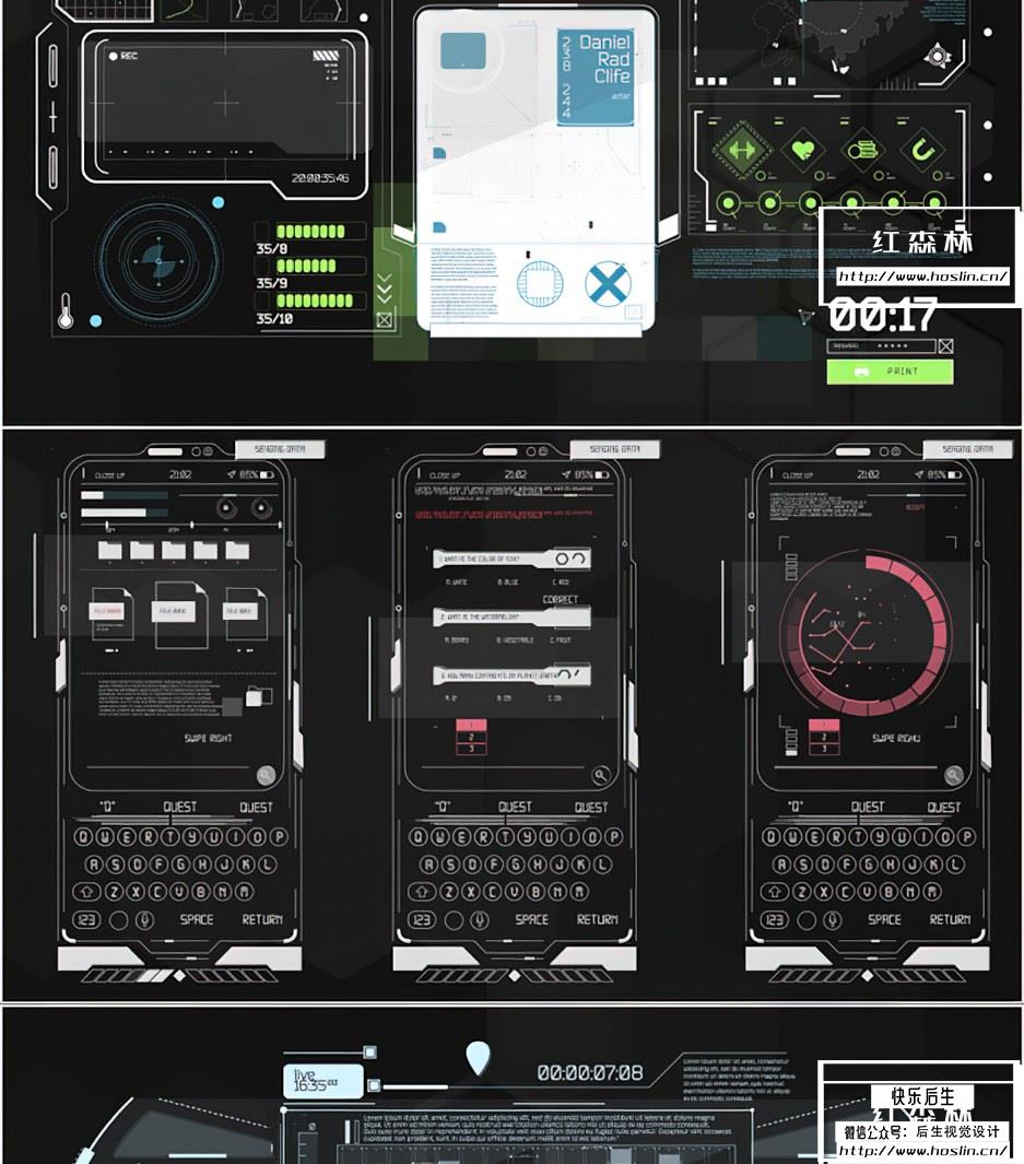 【AE模板】18种HUD未来科技感元素UI动画 HUD Pack 3插图(9)