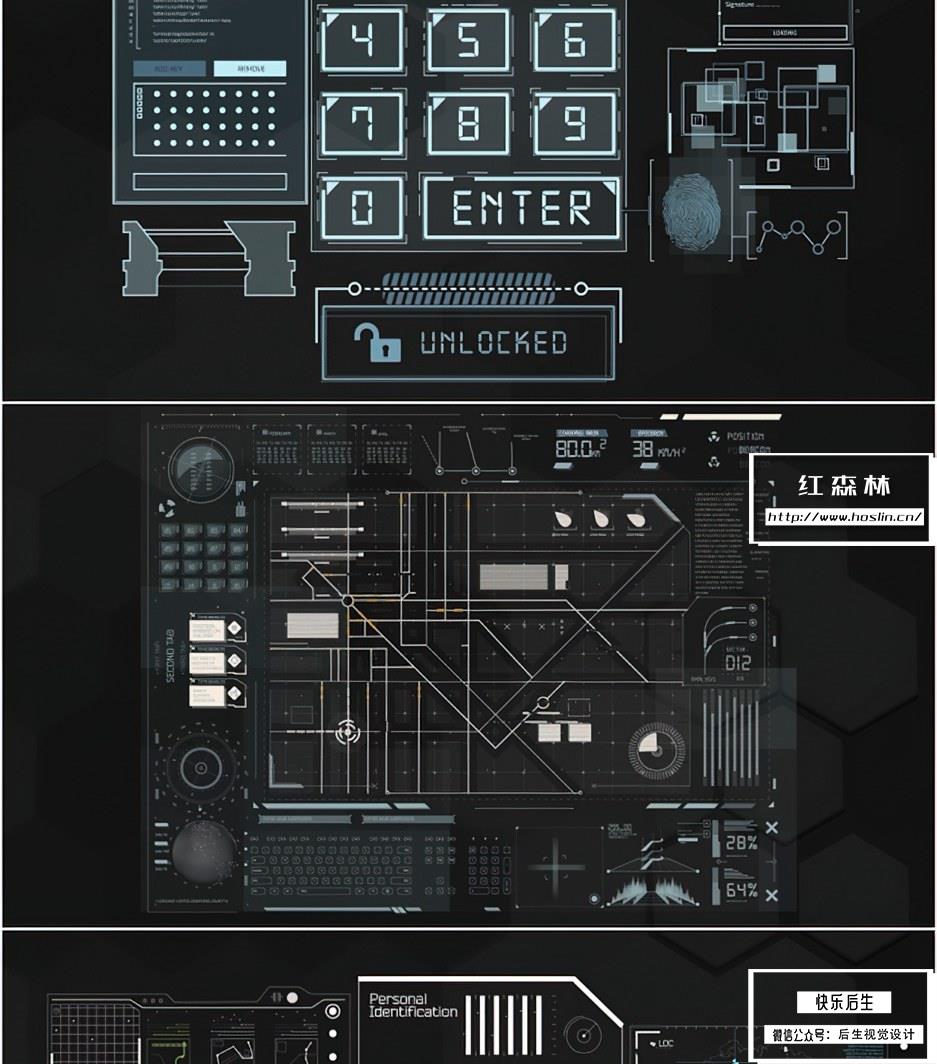 【AE模板】18种HUD未来科技感元素UI动画 HUD Pack 3插图(8)