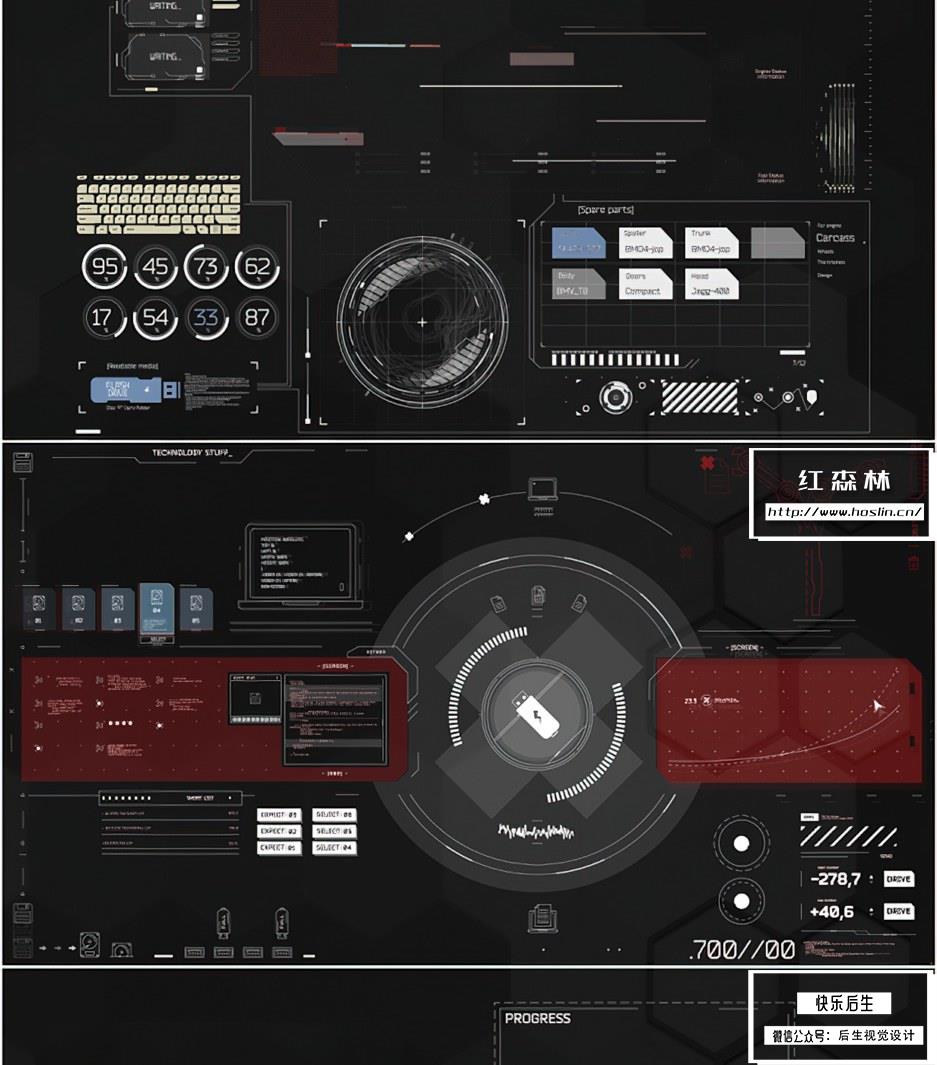 【AE模板】18种HUD未来科技感元素UI动画 HUD Pack 3插图(5)