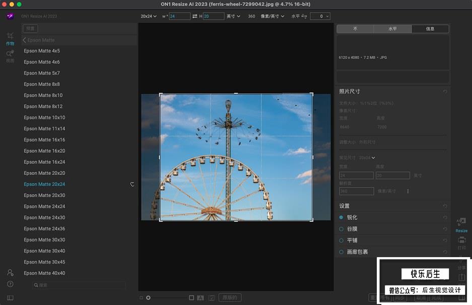 【软件/PS插件】智能AI照片无损放大软件/PS插件 ON1 Resize AI 2023（17.0.1.12976）Win/Mac中文版插图(4)