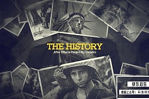【AE模板】复古历史电影纪录片相册回忆幻灯片动画(含模板音乐) History Slideshow