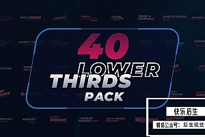 【AE/PR模板】40款现代时尚简约设计文字标题字幕条动画预设 Lower Thirds Pack