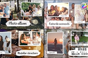 【FCPX模板】浪漫爱情甜蜜回忆照片电子相册展示幻灯片动画(含模板音乐) Photo Slideshow 汉化版