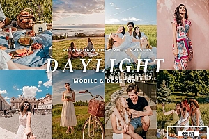 【LR预设】10款自然明亮通透鲜艳柔和光影人像旅行摄影调色Lightroom预设 Daylight Lightroom Presets