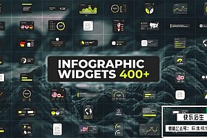 【AE模板】科技时尚悬浮毛玻璃模糊背景效果卡片标签信息图表数据图形动画 Infographics Pack& Glass Widgets