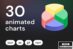 30个三维信息数据图表动画素材 Animated Charts