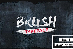 【AE模板】创意绘画风格毛笔笔触字母数字符号元素图形动画 Brush Animated Font