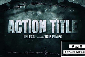 【AE模板】动作电影片头片尾3D字幕标题动画 Action Title Pro
