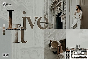 【LR预设】4款复古情绪低饱和度人像旅拍摄影调色Lightroom预设 ARTA& Live It Presets for Lightroom