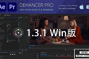 【AE/PR插件】复古电影胶片灼烧光效噪点颗粒视觉特效 Dehancer Pro 1.3.1 CE 支持Win系统
