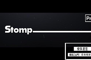 【PR模板】动感节奏卡点文本标题视频开场动画 Stomp Opener for Premiere Pro