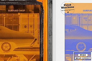 【PSD模板】半色调复古丝网印刷文本图片后期处理特效PSD模板 Silkscreen Print& Photoshop Effect