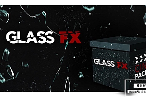 【4K视频素材】30个玻璃撞击炸裂破碎特效合成视频素材 CinePacks Glass FX + 音效