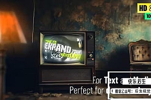 【AE模板】9个复古旧电视屏幕场景模型动画 Old TV Screen Mockup