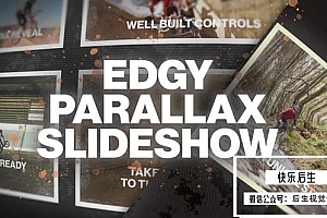 【PR模板】创意时尚沉浸式视差媒体幻灯片展示动画 Edgy Parallax Media Slideshow