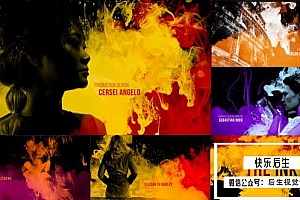 【AE模板】中国风彩色水墨滴落晕开溶解图文介绍开场片头动画 The Ink Opener