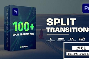 【PR模板】100种画面分割转场过渡预设 Split Transitions
