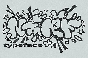 【字体】可爱童趣彭胖泡泡儿童手写加粗效果创意设计英文字体 HVNTER& Nerf Typeface