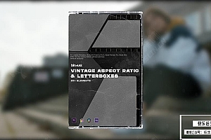 【4K视频素材】25个复古电影胶片边框静帧PNG图片4K视频素材 Blindusk& Vintage Aspect Ratio & Letterboxes