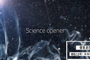 【AE模板】科技感点线粒子连接抽象背景文字标题开场片头动画 Science Opener
