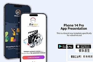 【AE模板】手机APP应用程序网页宣传界面展示动画模板 Phone 14 Pro App Presentation V.3