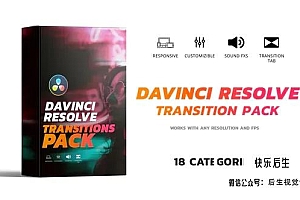 【达芬奇模板】113个旋转模糊缩放旋转光效透视故障滚动转场预设 Davinci Resolve Transitions