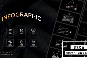 【AE模板】90组信息数据统计柱状图走势图形动画 Infographic Bar