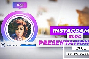 【AE模板】社交媒体APP朋友圈说说动态界面幻灯片展示 INS Blog Presentation