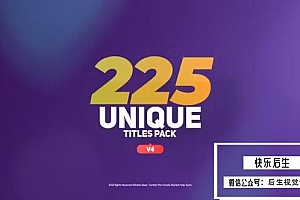 【AE模板】225组现代简洁优雅文字标题字幕条动画 The Titles V4
