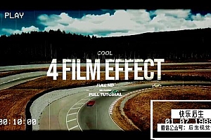 【PR模板】4款复古老电影胶片漏光光效颗粒划痕纹理特效 Film Effects Pack& Mogrt
