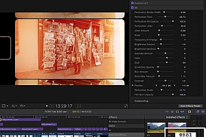 【FCPX插件】25个复古怀旧8毫米老电影胶片刮痕闪光特效 Ryan Nangle – 8mm Film