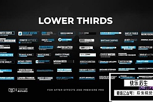 【AE/PR模板】150组现代文字标题字幕条动画预设 Lower Thirds