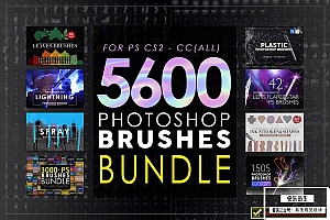 【PS笔刷】5673个PS笔刷超级捆绑集合包8合1 Photoshop Brushes Mega Bundle(20GB)