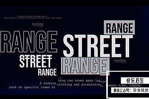 【AE/PR模板】动感节奏时尚品牌Vlog视频开场图文排版动画(含模板音乐) Dynamic Fashion Vlog