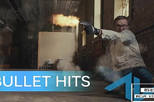 【4K视频素材】45个子弹射击命中飞溅泥土灰尘视频4K动画 ActionVFX& Bullet Hits