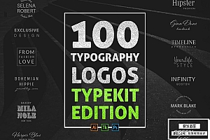 【艺术字体】100个不同风格的 Typekit Logo 标志排版(PSD,AI,EPS)Typography Logos Typekit Edition
