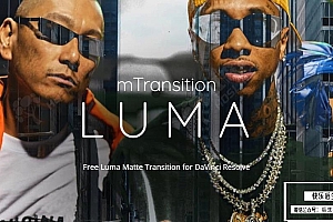 【达芬奇插件】亮度遮罩视频溶解渐变转场特效 motionVFX& mTransition LUMA 汉化版