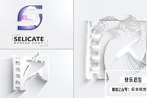 【AE模板】简约干净品牌LOGO徽标快速展示片头动画(版模板音乐) Quick Logo Reveal