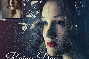 【PS动作】下雨窗户玻璃蒸汽水雾人像效果PS动作 Rainy Day Photoshop Action
