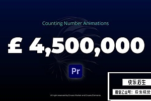 【PR模板】简洁时尚数字滚动倒计时计数统计动画 Counting Number Animations