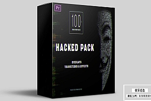 【PR预设】100种黑客攻击闪烁视觉特效叠加过渡动画 Premiere Pro HACKED PACK