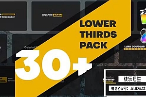 【FCPX插件】30个现代流行简约字幕条标题动画预设 Lower Thirds Pack