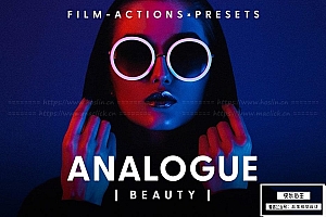 【LR预设】18款经典复古胶片人像摄影肤色增强美妆调色Lightroom预设 Analogue Beauty& Actions & Presets