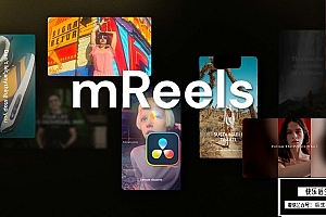 【达芬奇插件】50款潮流时尚Vlog短视频创意分屏标题排版转场动画预设 motionVFX – mReels 汉化版