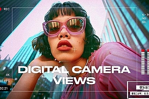 【达芬奇插件】5款数码相机无人机对焦取景器视图动画 Digital Camera Views 汉化版