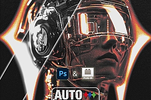 【PS插件】创意复古印刷粗犷颗粒阈值美学风格化色彩生成插件 AutoThresh PS Plugin v1.0.1 Win/Mac汉化版