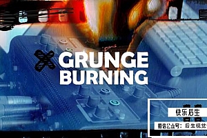 【AE/PR模板】7组复古摇滚嘻哈风胶片燃烧视频过渡转场预设 Grunge Burning Transitions