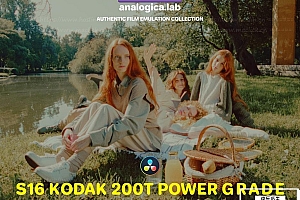 【达芬奇预设】复古柯达胶片 KODAK 200T S16MM 电影色彩模拟达芬奇PowerGrade节点预设及LUT预设 Analogica Lab& Super16 KODAK 200T PowerGrade