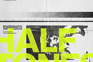 【PS笔刷】122支复古半色调雕刻印刷像素化纹理艺术设计PS画笔 Studio Innate& Halftones